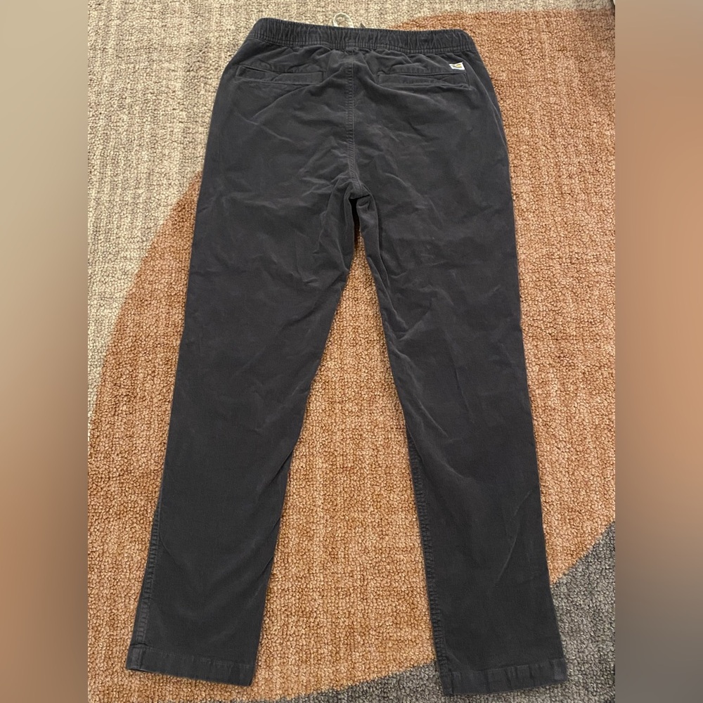 VUORI Optimist Elastic Waist Corduroy Pant Medium Grey Logo Casual - Picture 5 of 8